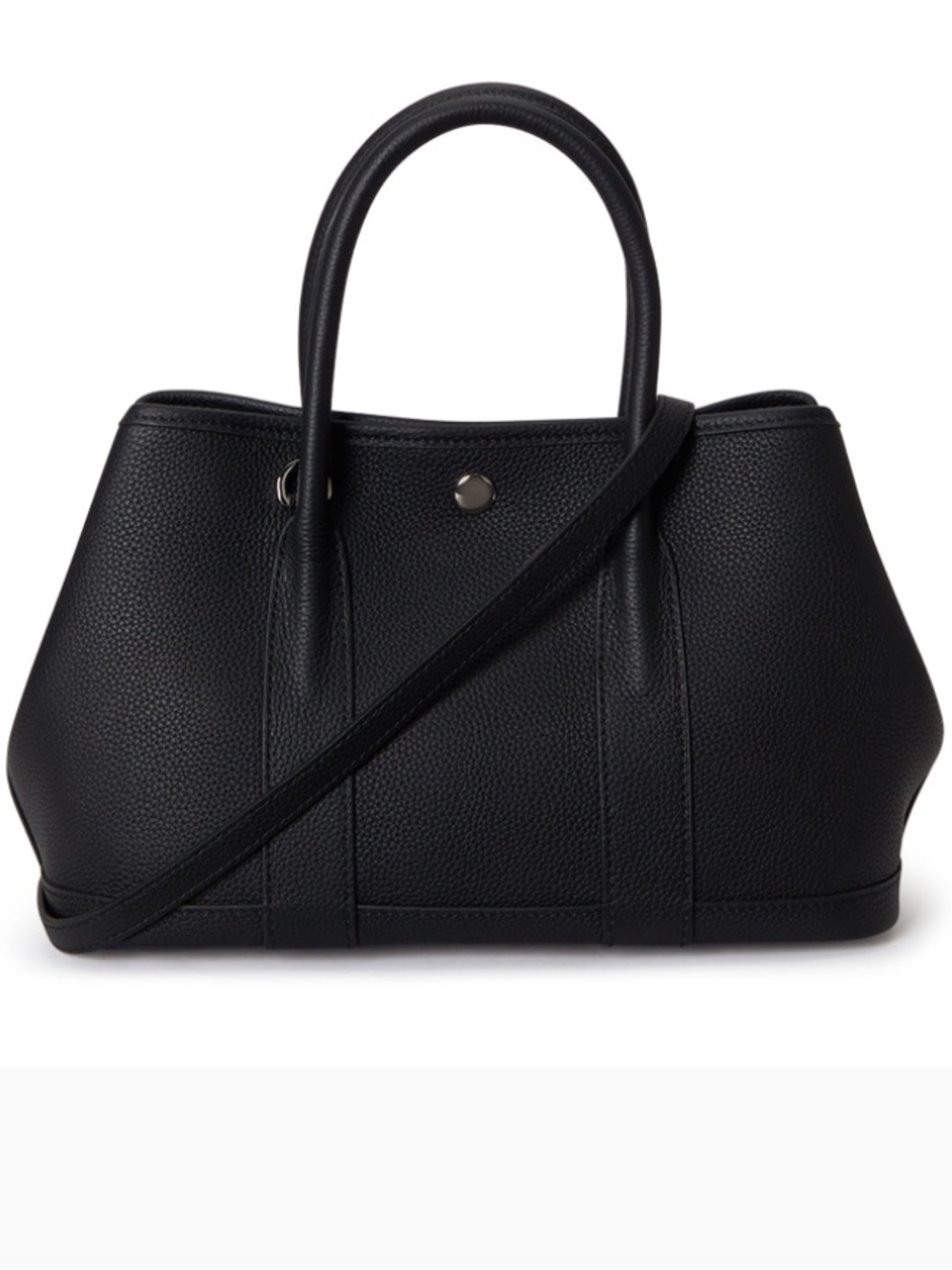 Bolvaint “The Coralie Tote” Matte Midnight Black Top Grain Pebbled Leather - Picture 5 of 8